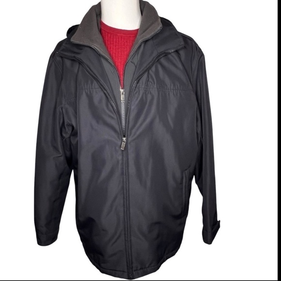 Weatherproof Black All Weather Insulated Winter Coat Size XL Detachable Hood - Picture 3 of 15